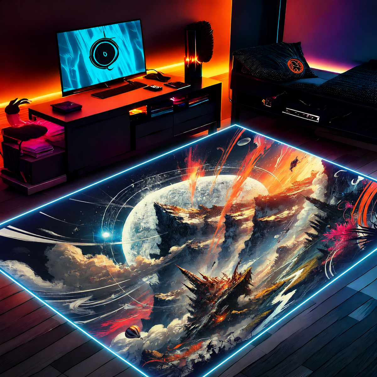 RGB Gaming Rug – 60" × 35"
