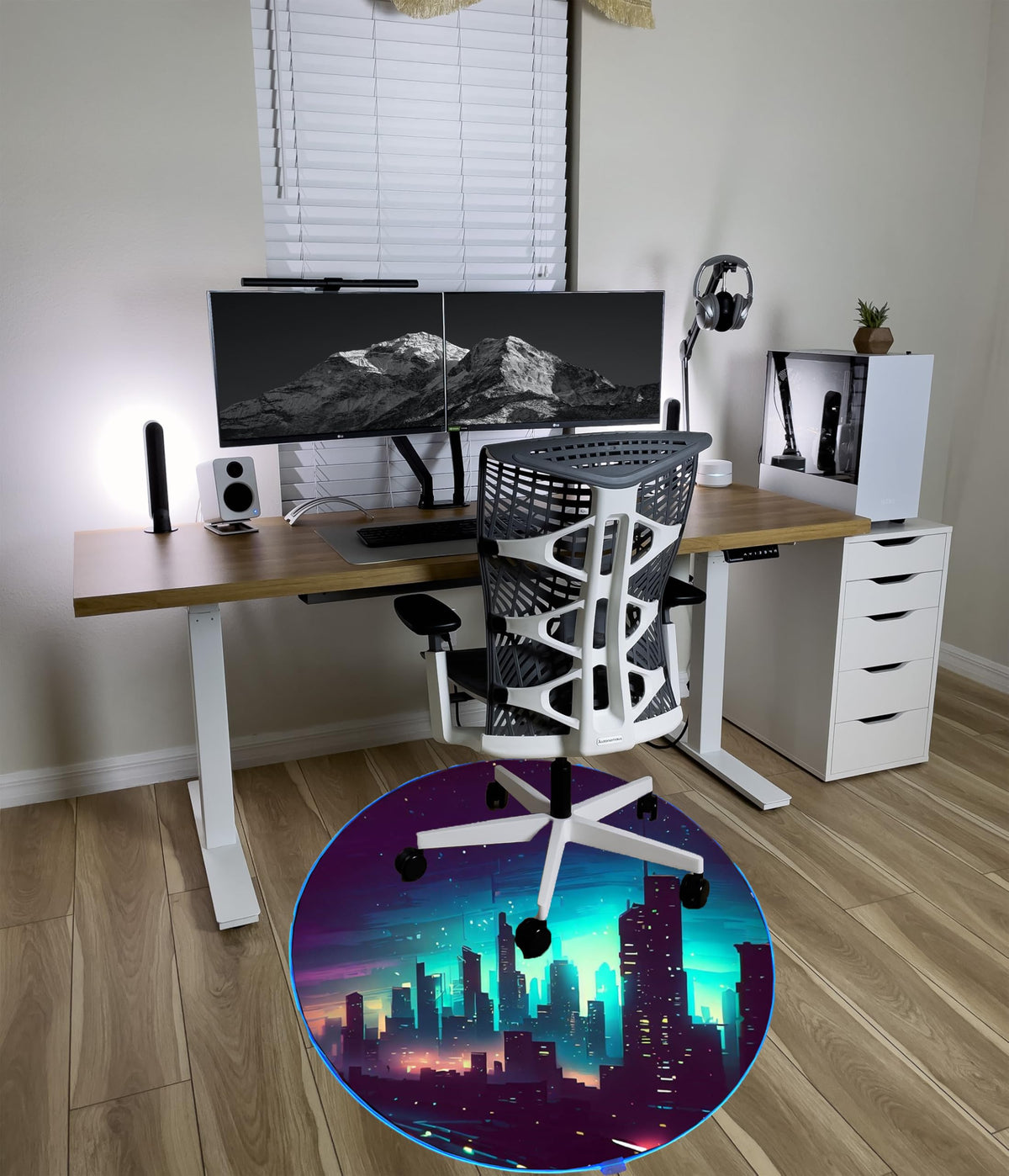RGB Gaming Chair Mat – 47" Round