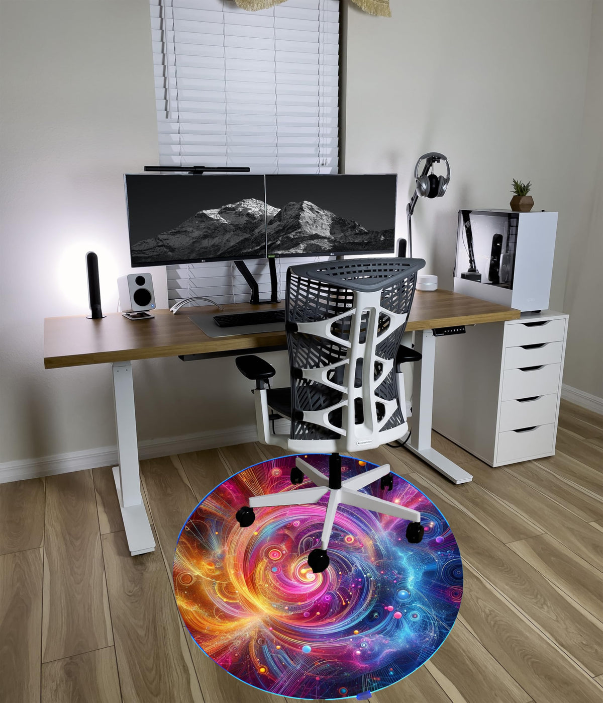 RGB Gaming Chair Mat – 47" Round