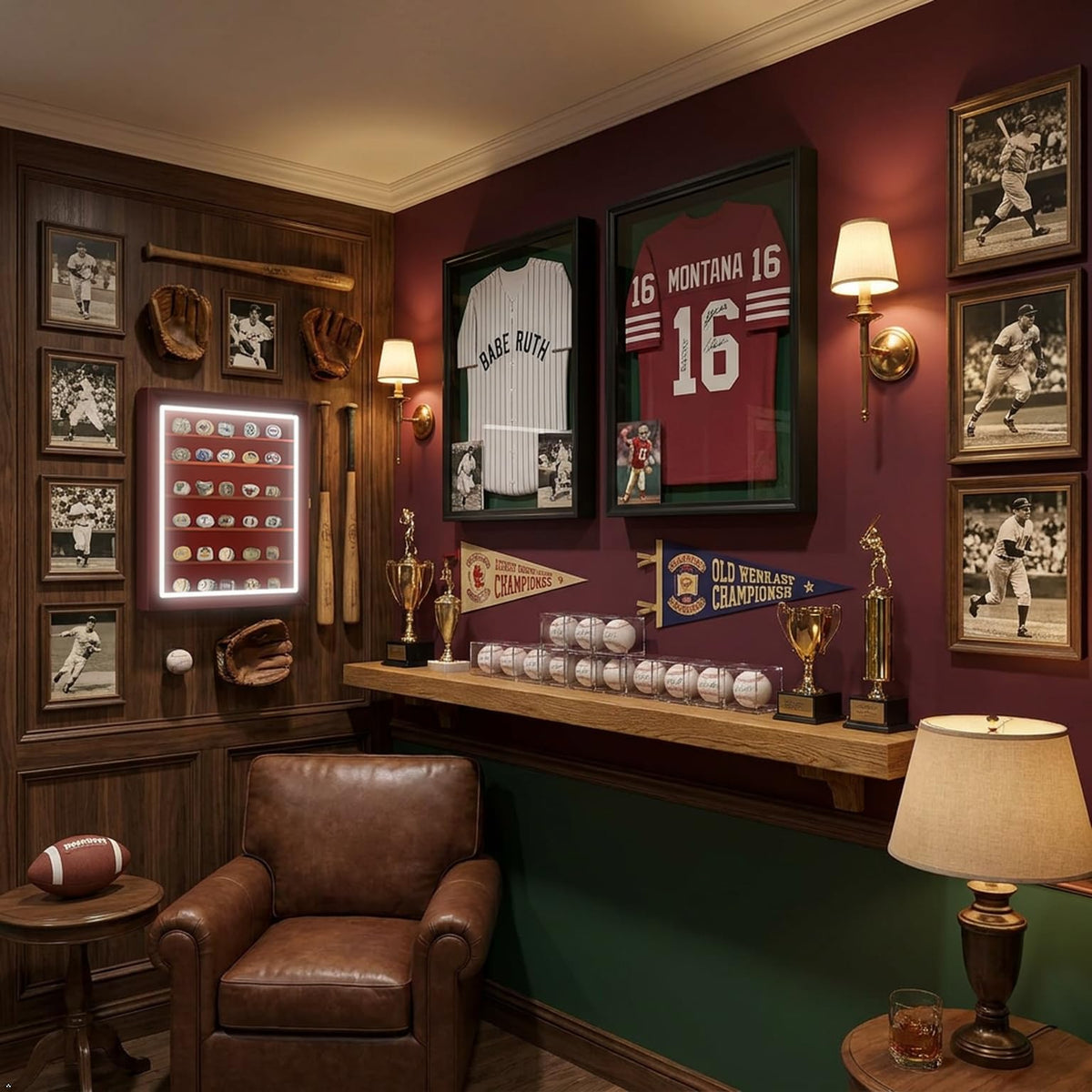 LED Championship Ring Display Case