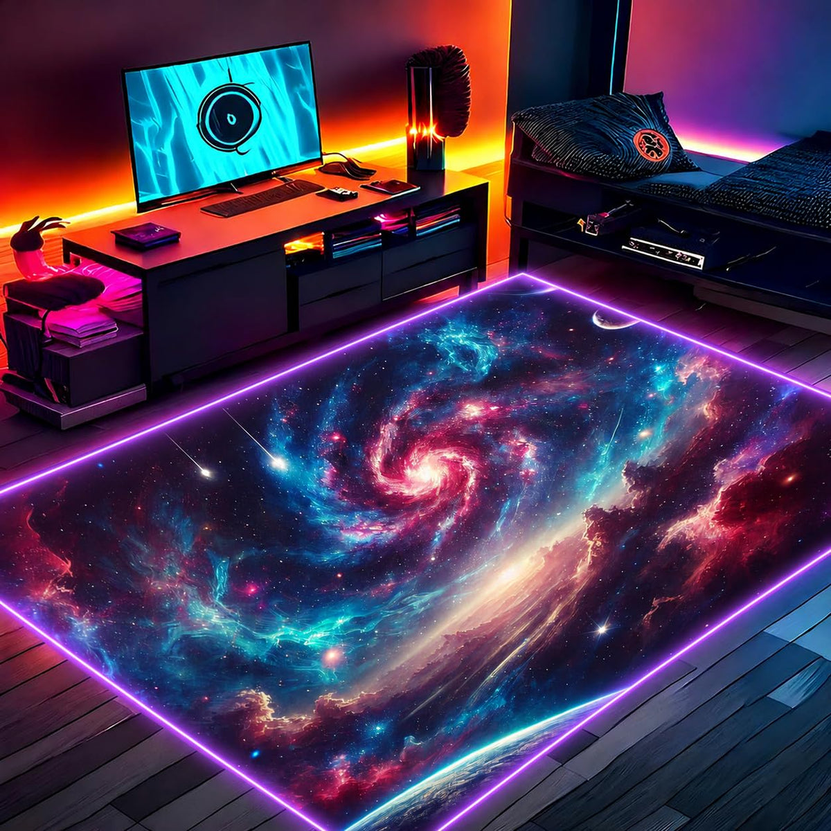 RGB Gaming Rug – 60" × 35"