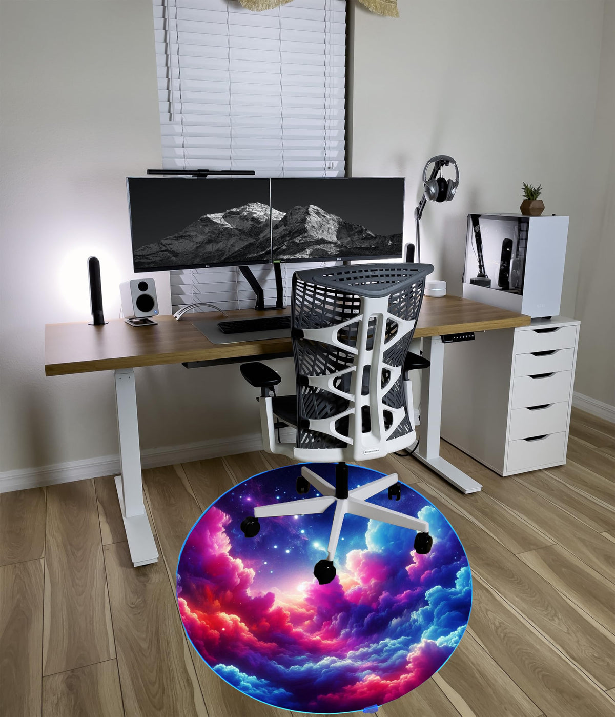 RGB Gaming Chair Mat – 47" Round