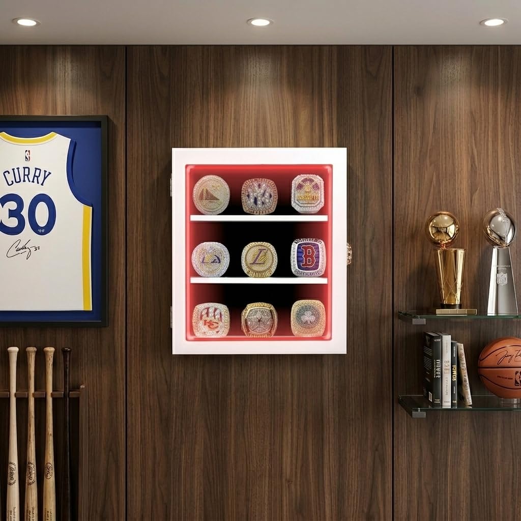 LED Championship Ring Display Case