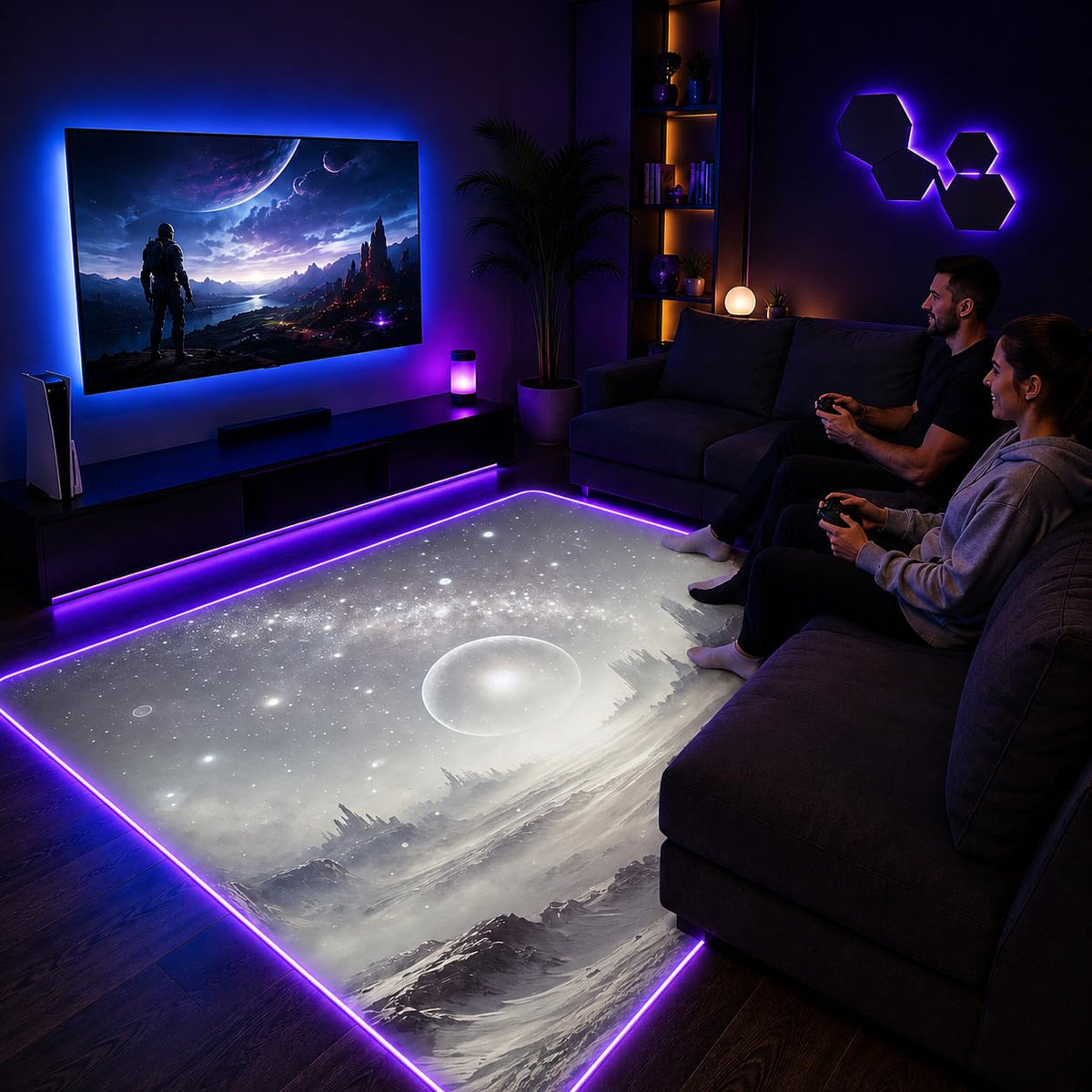 RGB Gaming Rug – 60" × 35"