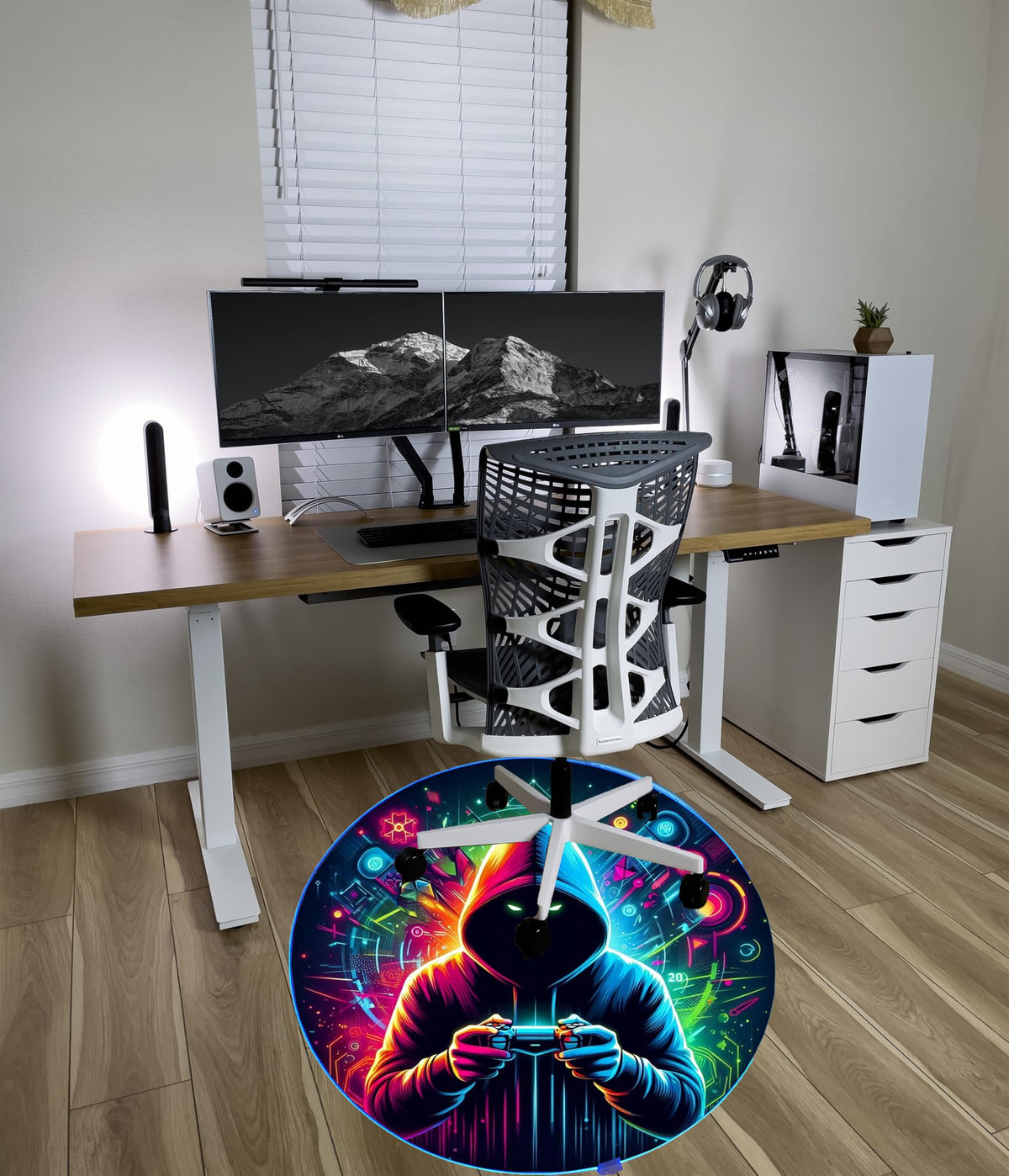 RGB Gaming Chair Mat – 47" Round