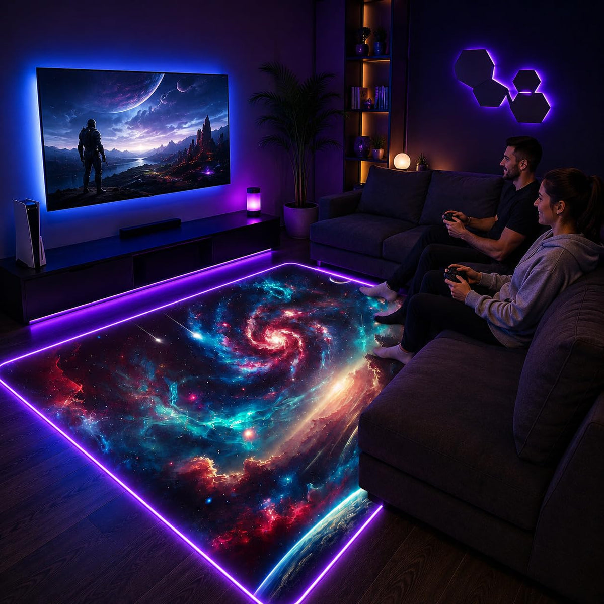 RGB Gaming Rug – 60" × 35"