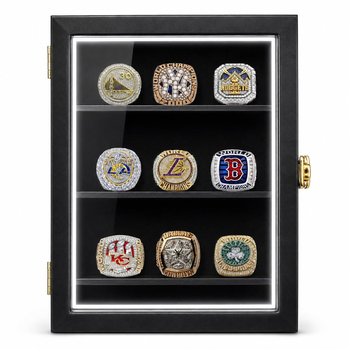 LED Championship Ring Display Case