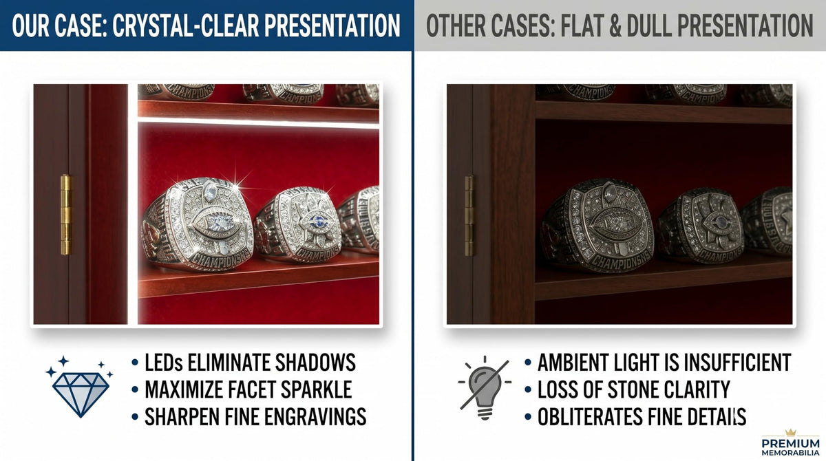 LED Championship Ring Display Case
