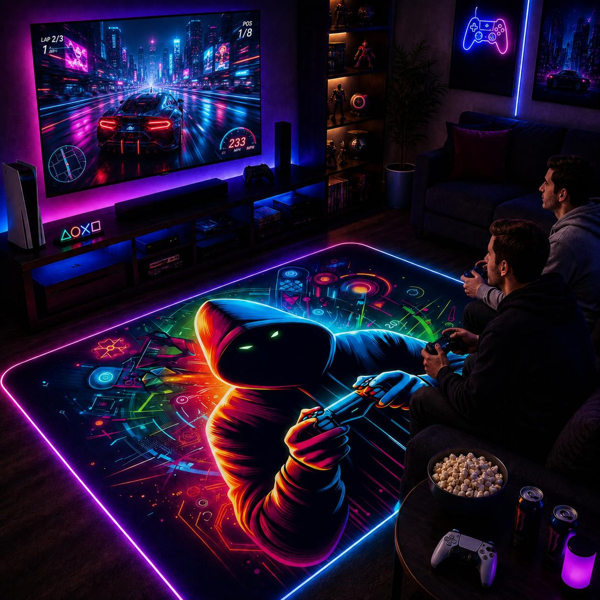 RGB Gaming Rug – 60" × 35"