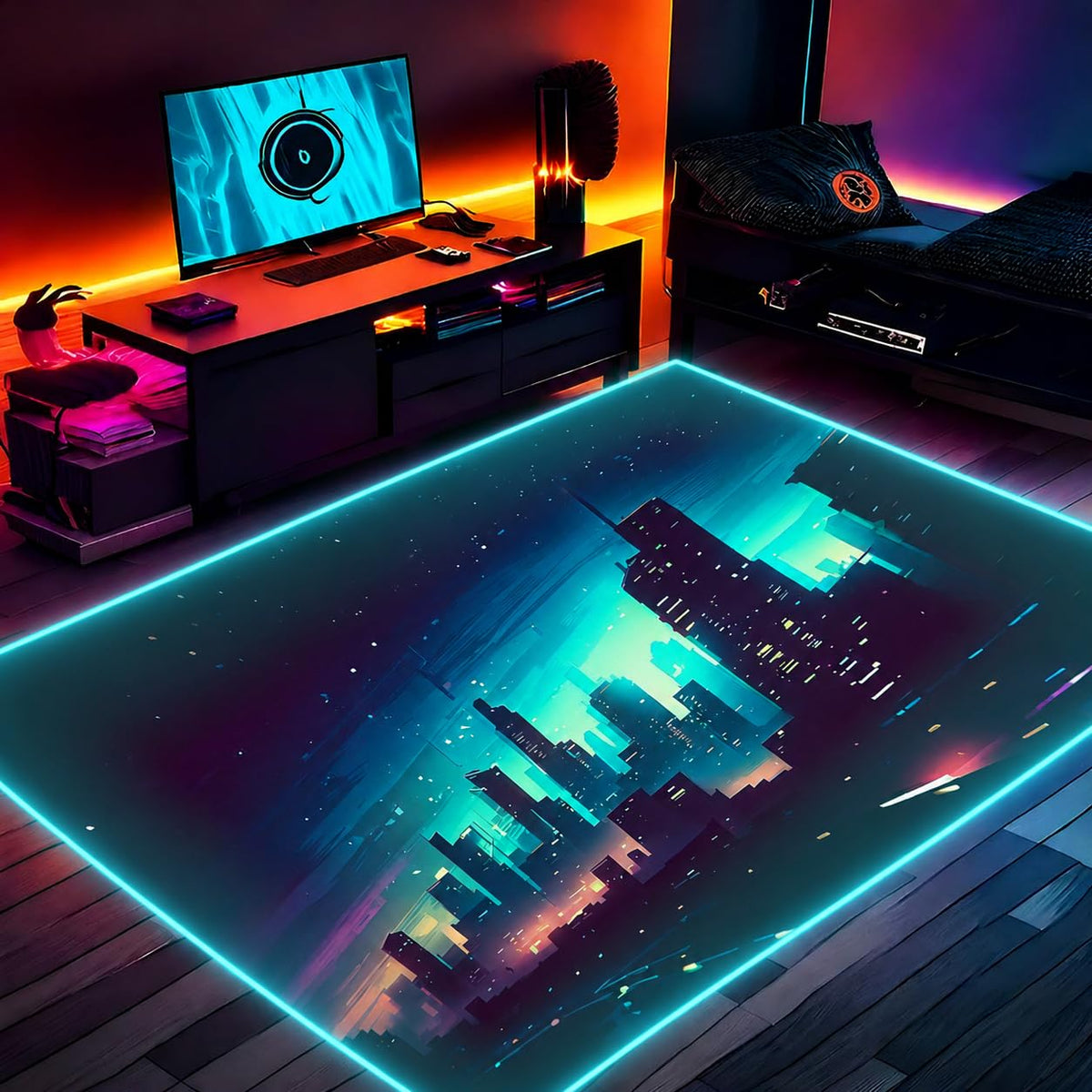 RGB Gaming Rug – 60" × 35"