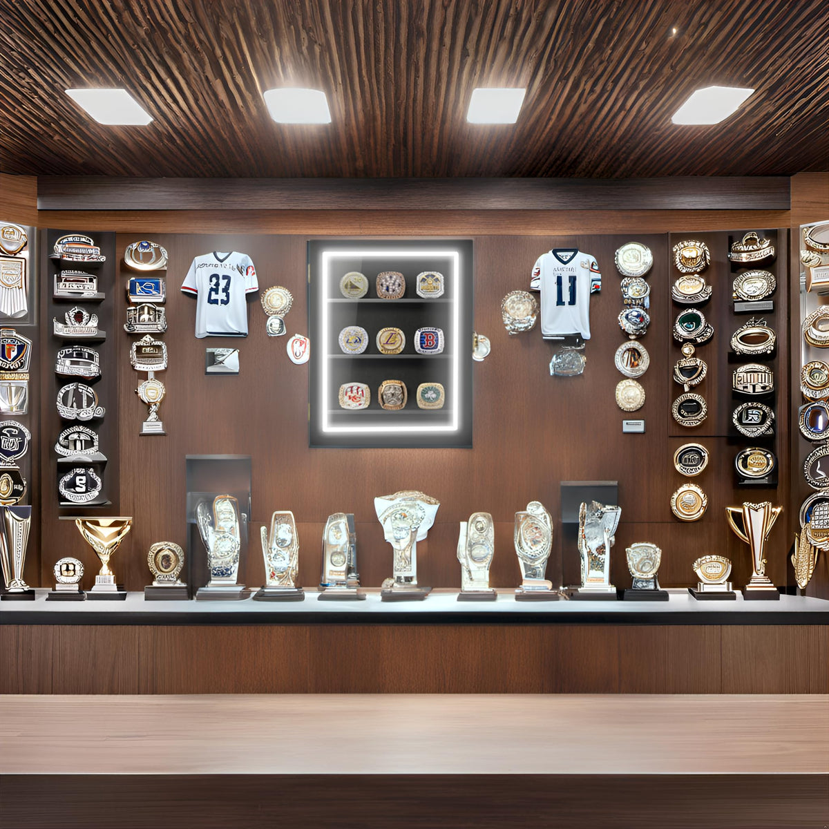 LED Championship Ring Display Case