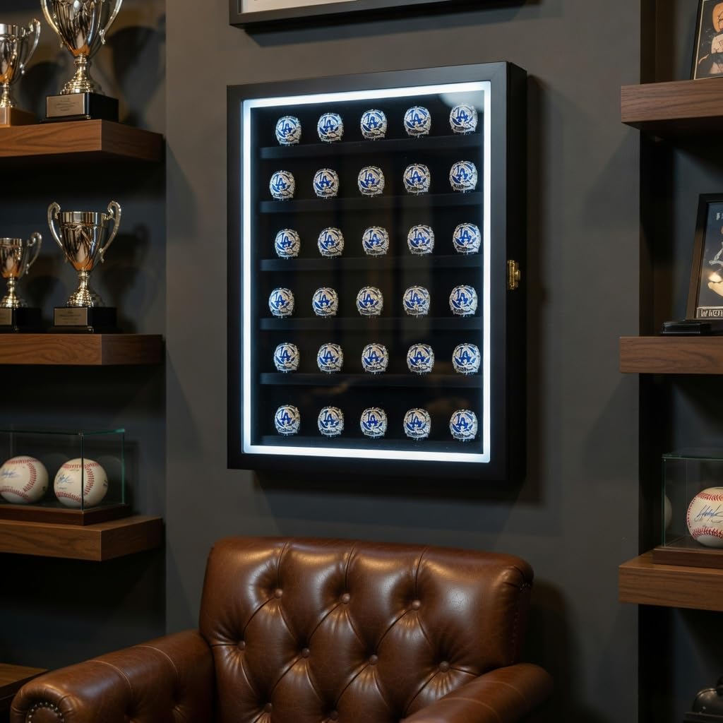 LED Championship Ring Display Case