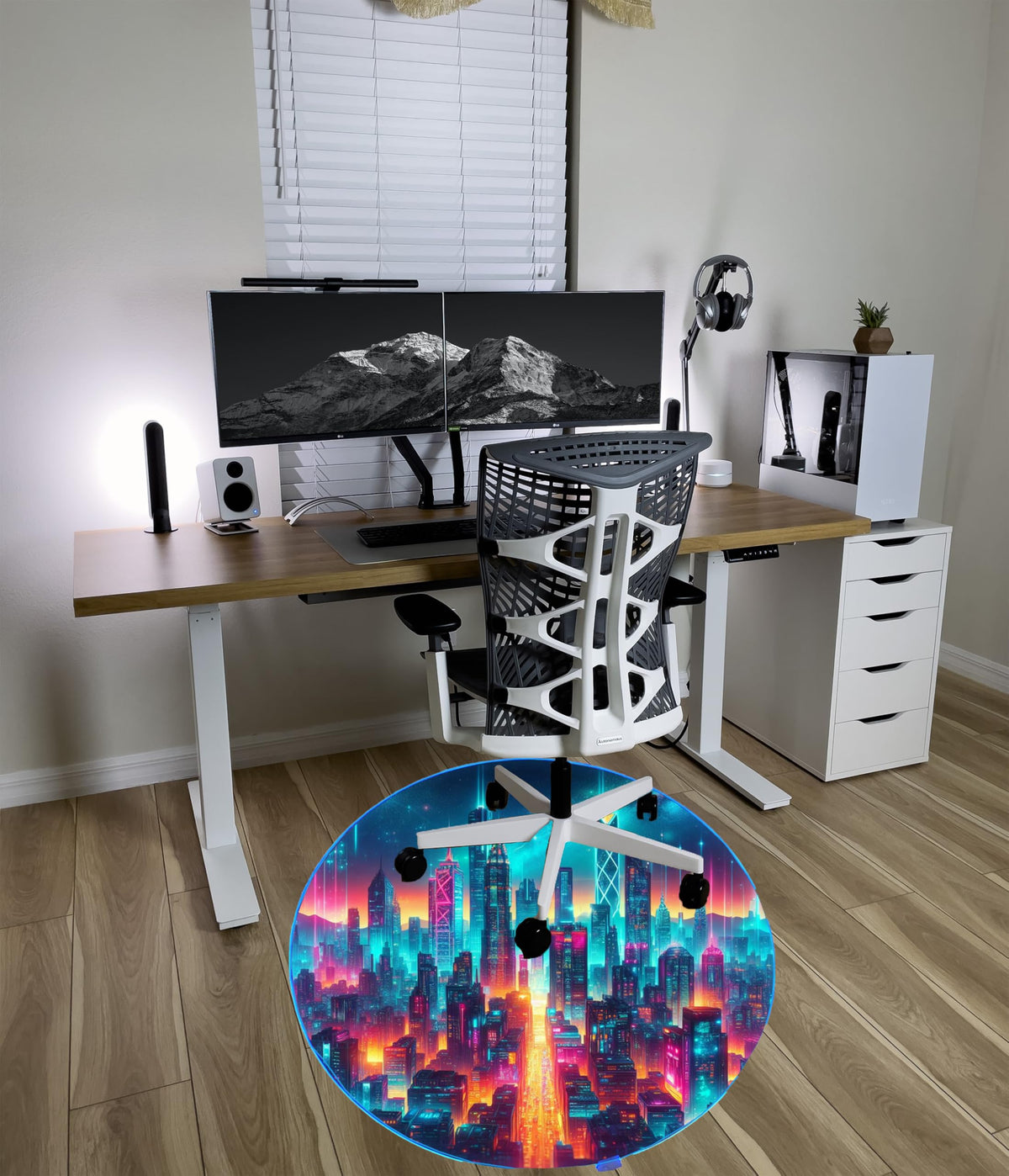 RGB Gaming Chair Mat – 47" Round