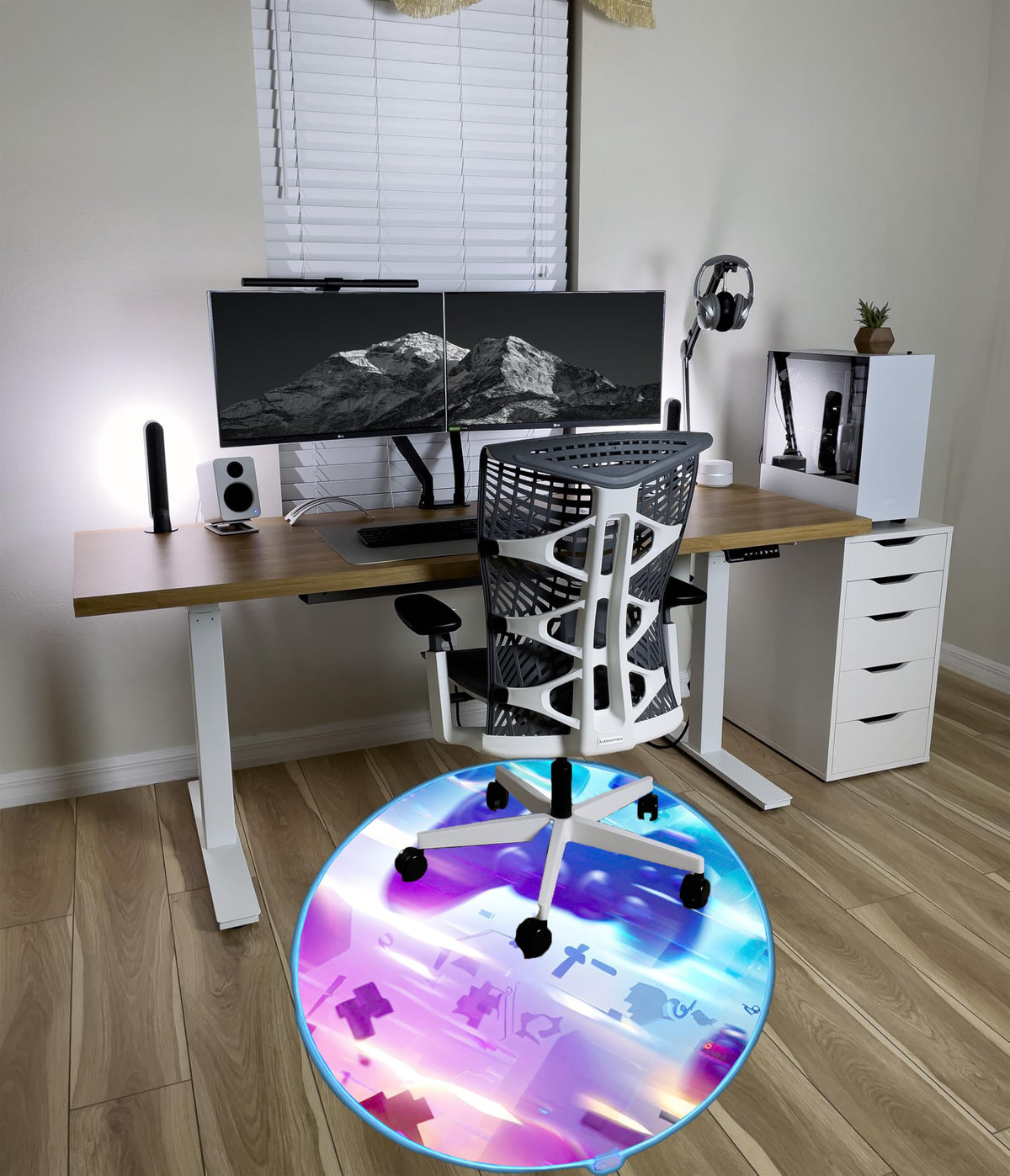 RGB Gaming Chair Mat – 47" Round