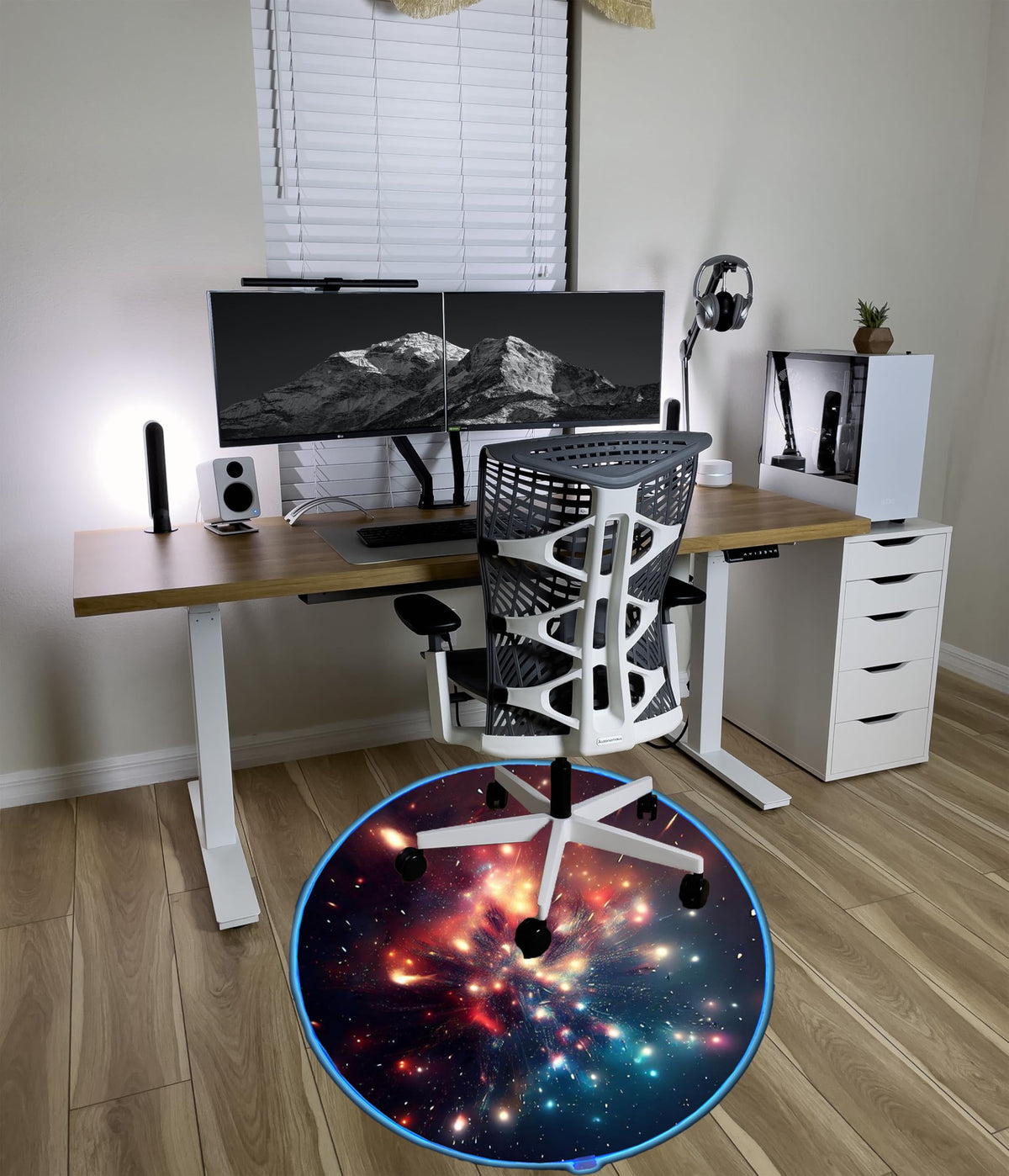 RGB Gaming Chair Mat – 47" Round