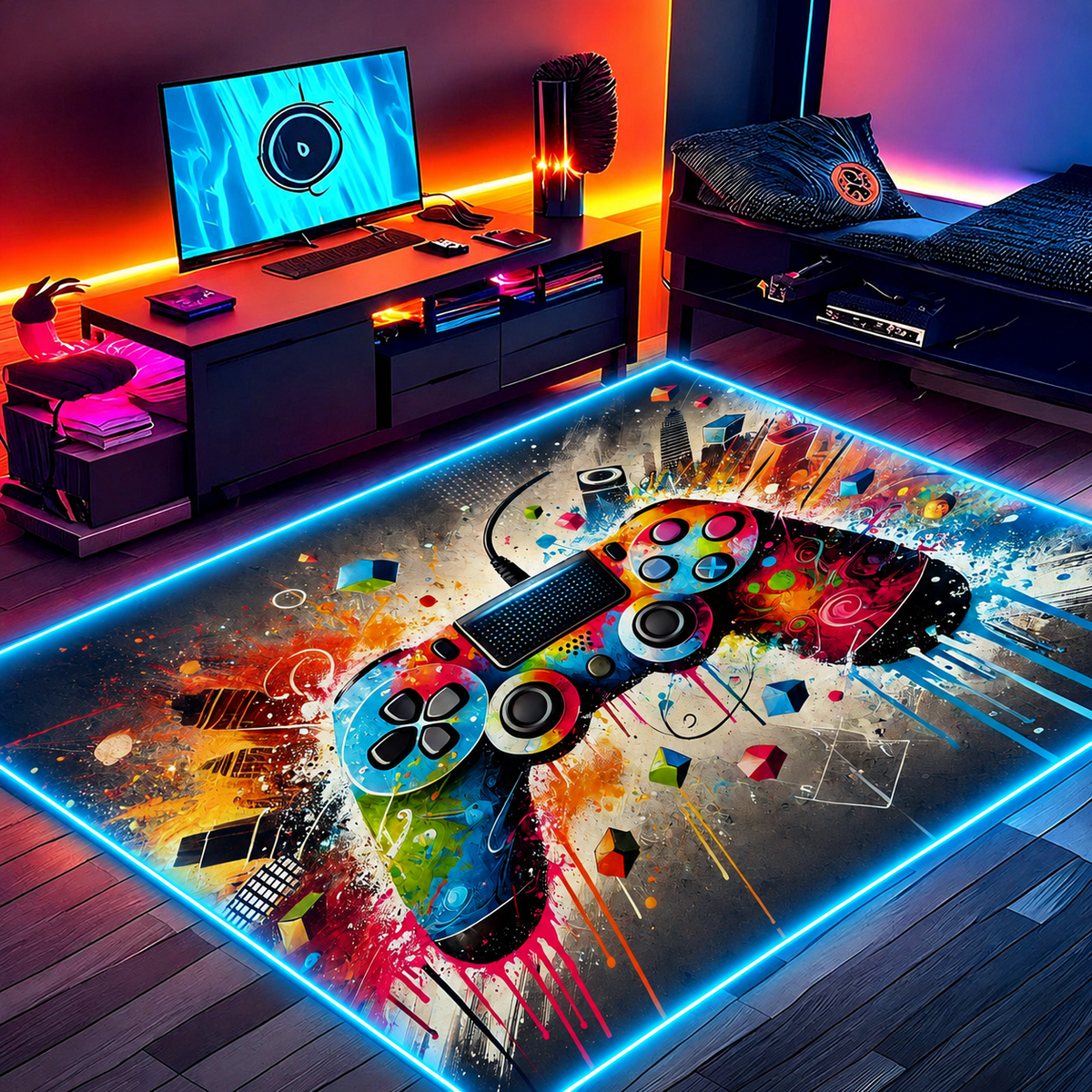 RGB Gaming Rug – 60" × 35"