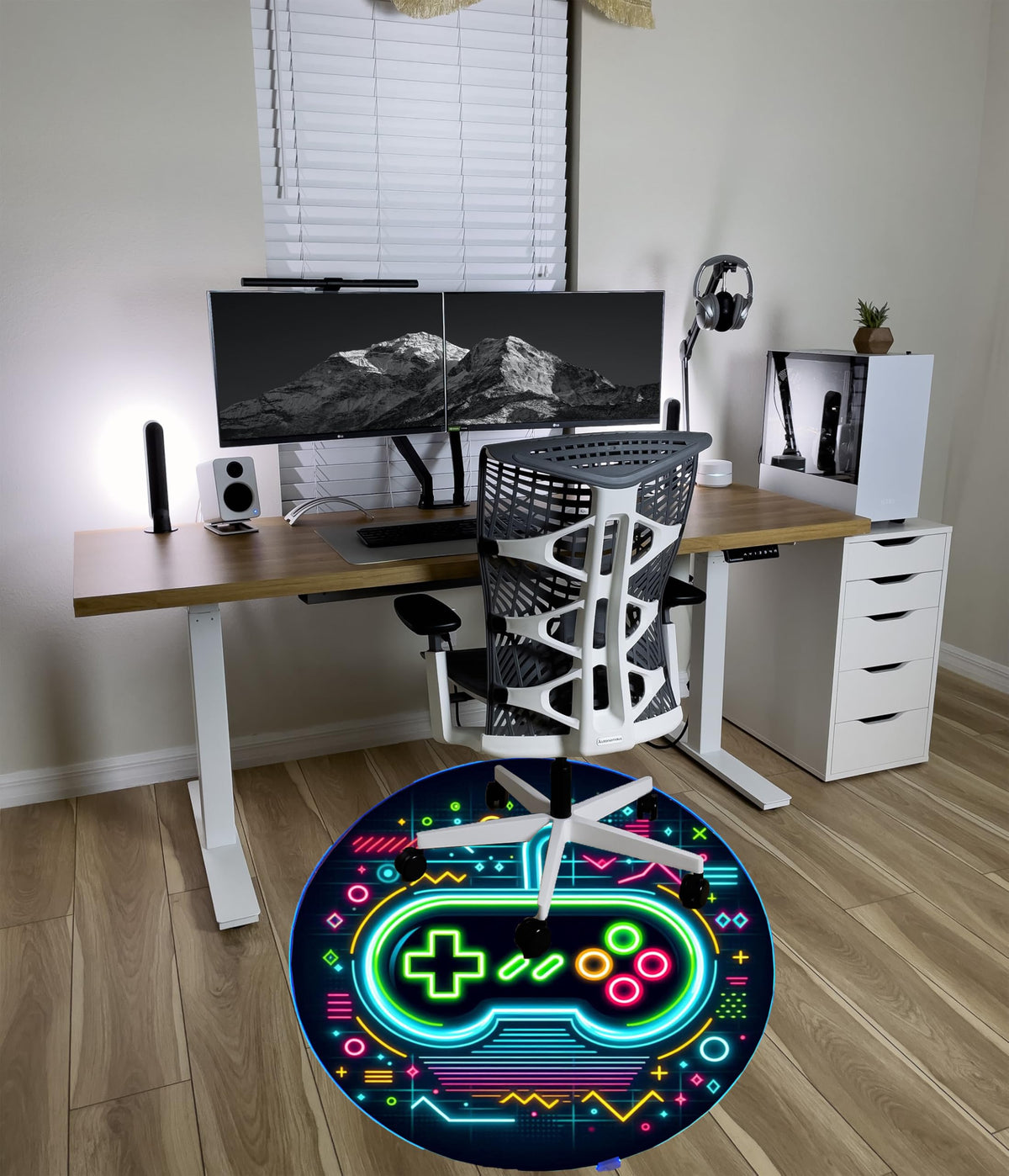 RGB Gaming Chair Mat – 47" Round