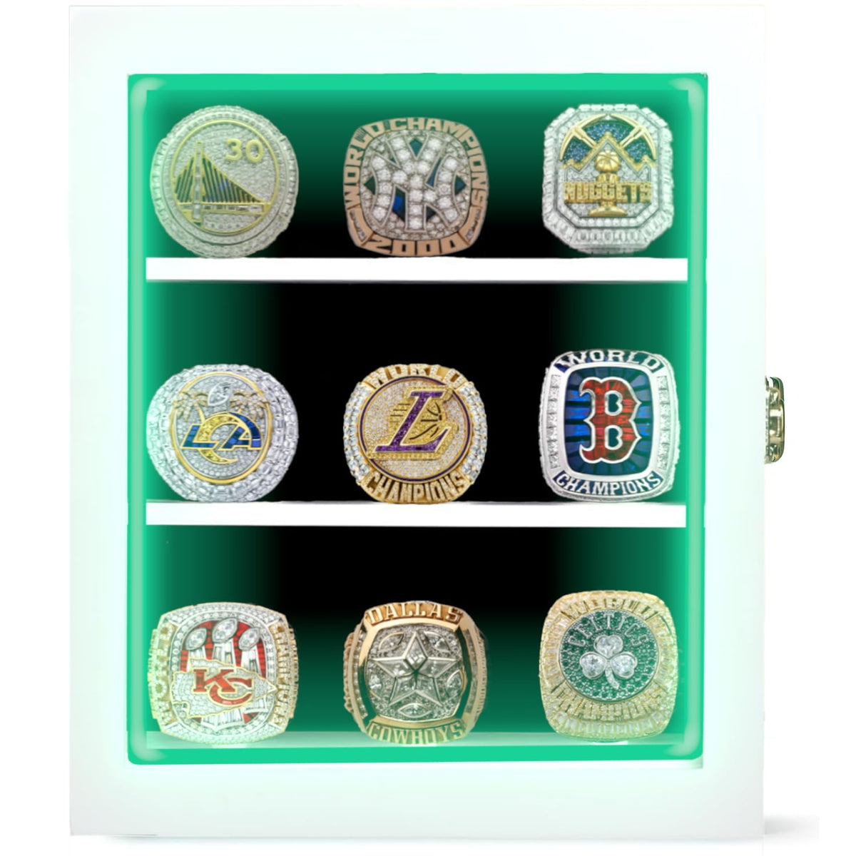 LED Championship Ring Display Case