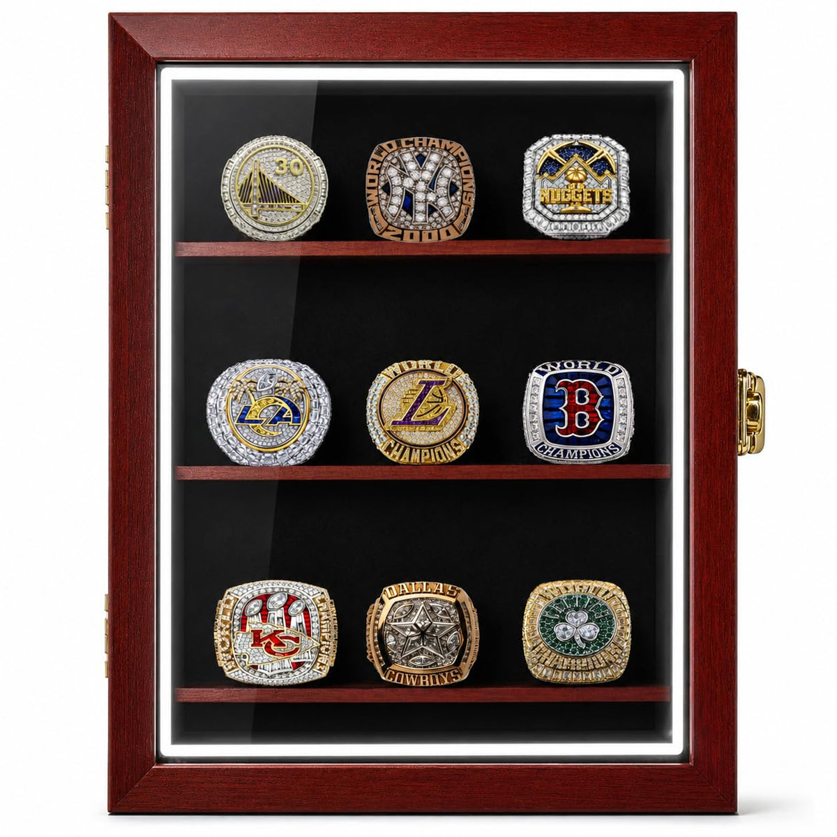 LED Championship Ring Display Case
