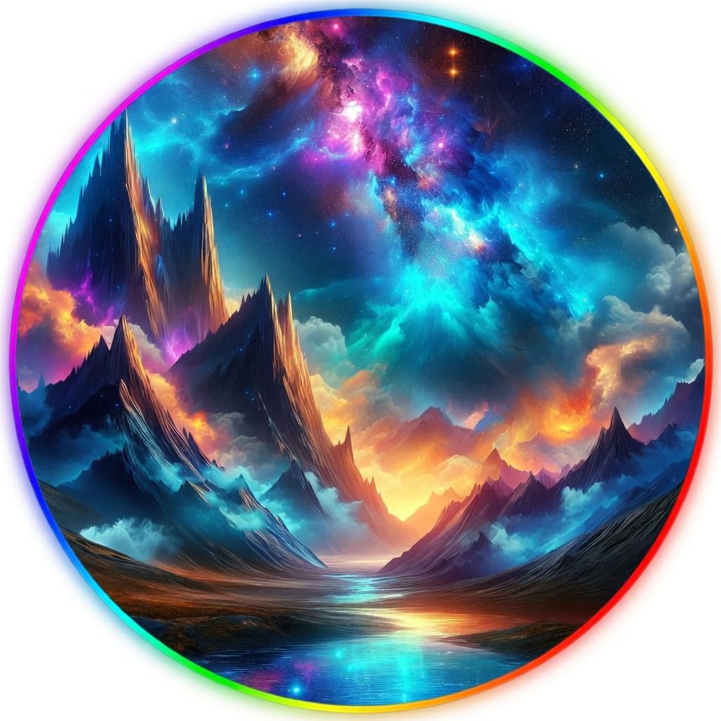 RGB Gaming Chair Mat – 47" Round