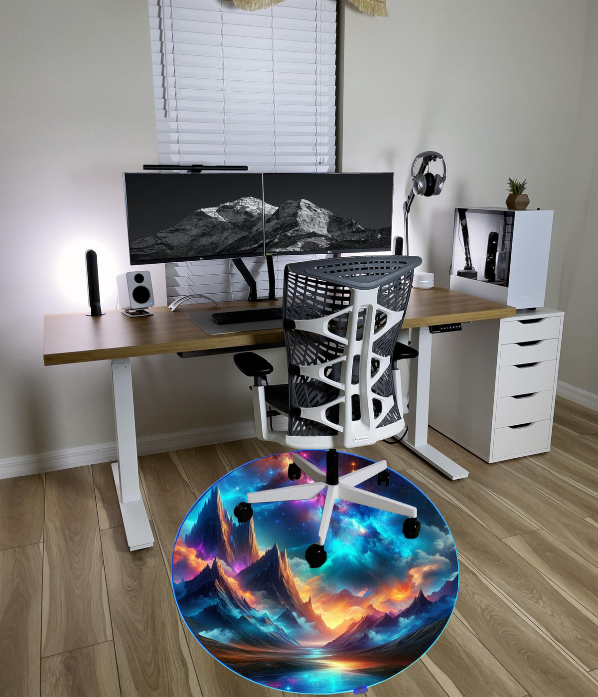 RGB Gaming Chair Mat – 47" Round