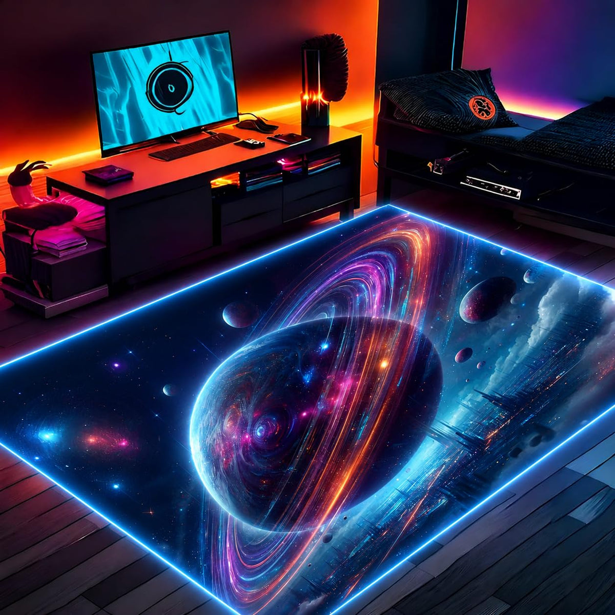 RGB Gaming Rug – 60" × 35"