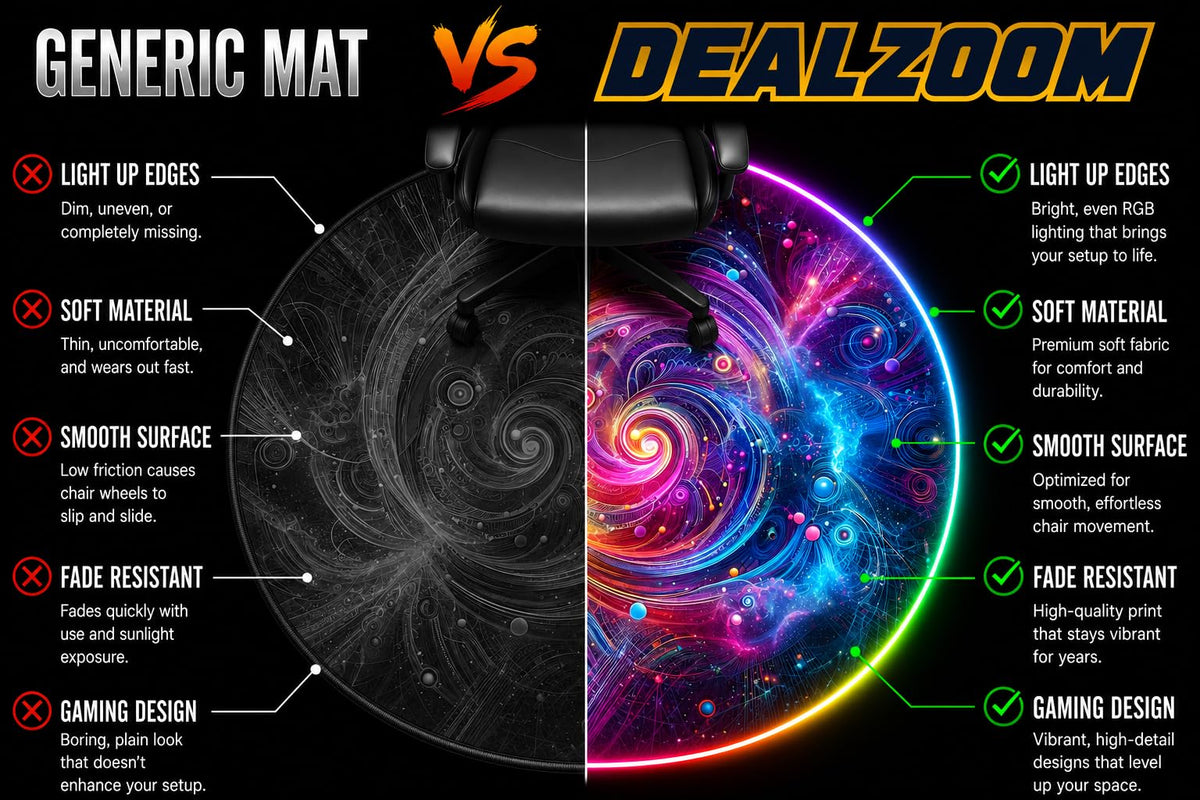 RGB Gaming Chair Mat – 47" Round