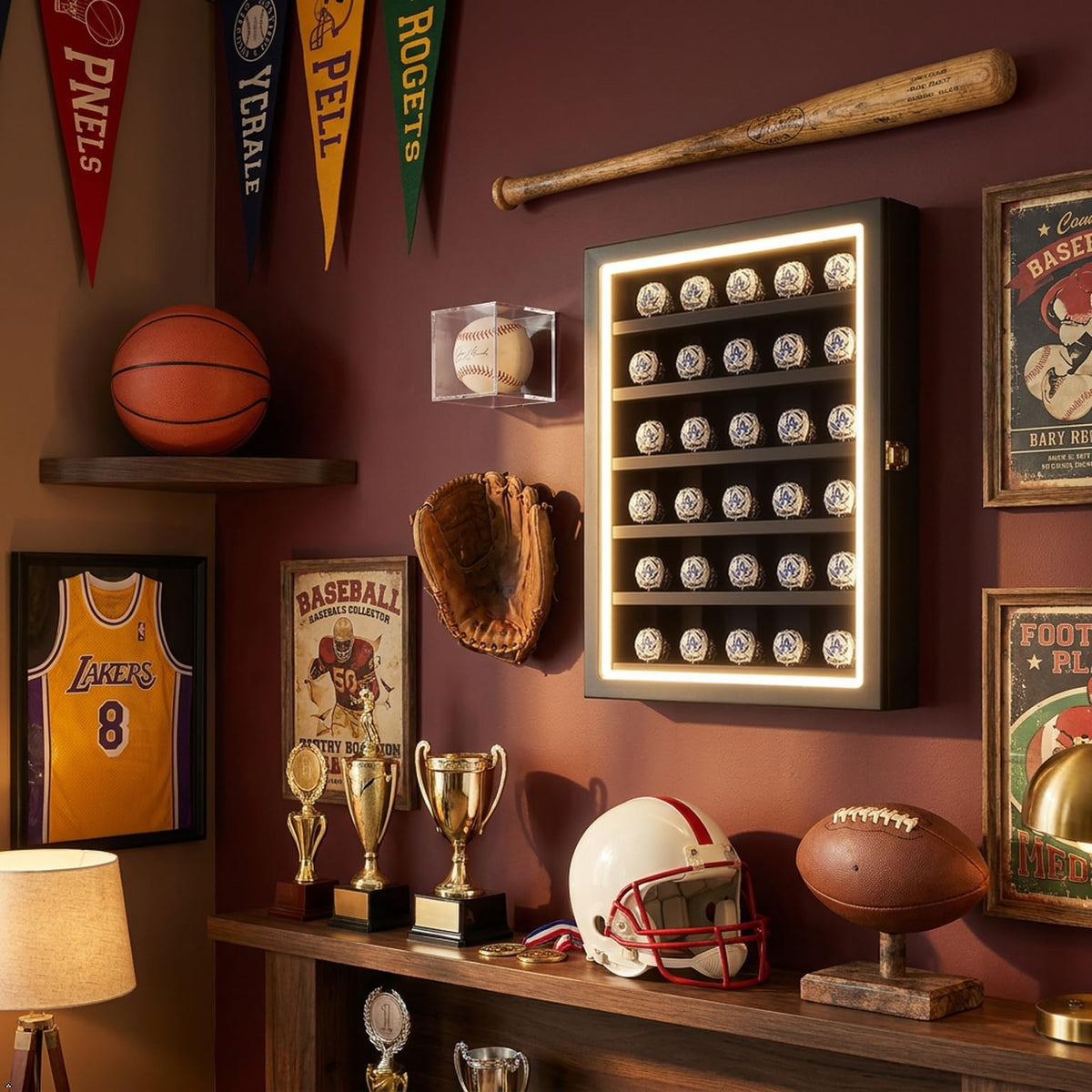 LED Championship Ring Display Case