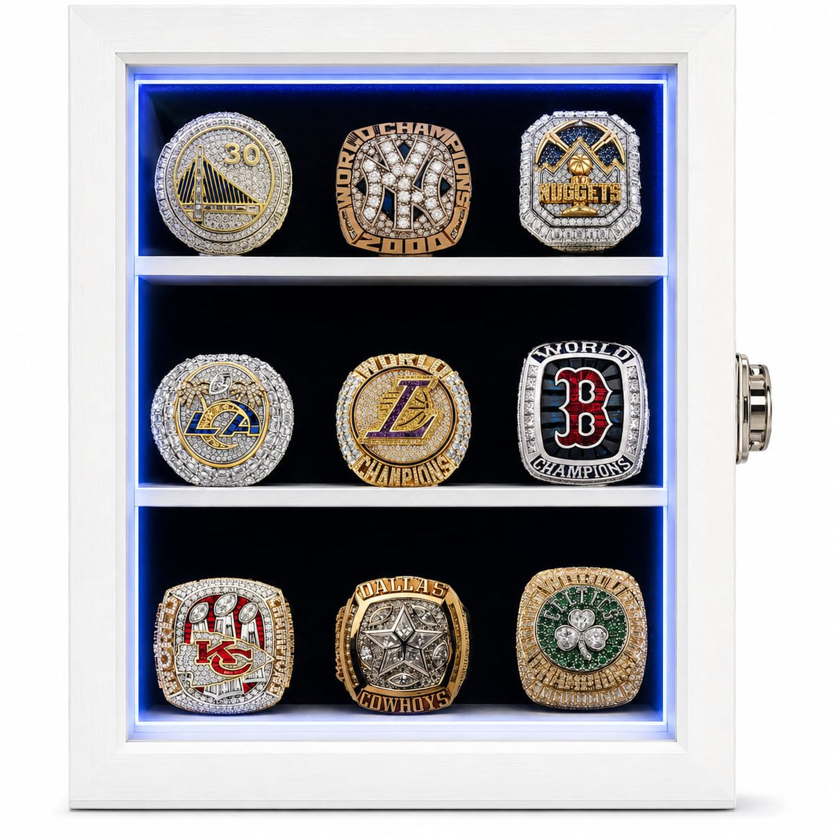 LED Championship Ring Display Case