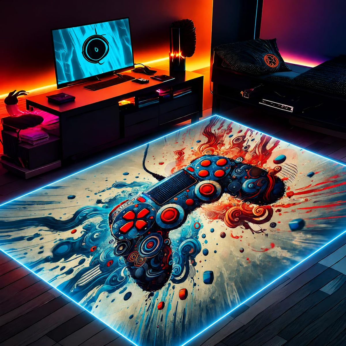 RGB Gaming Rug – 60" × 35"