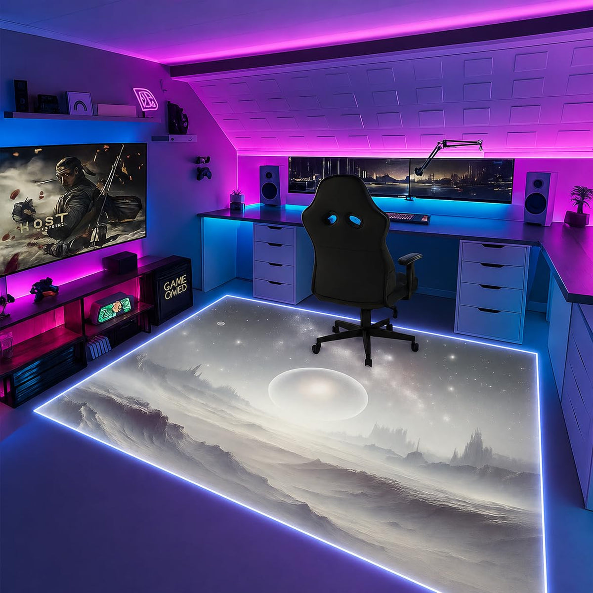 RGB Gaming Rug – 60" × 35"